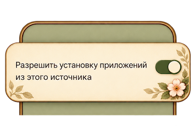 Разрешить установку приложений из этого источника